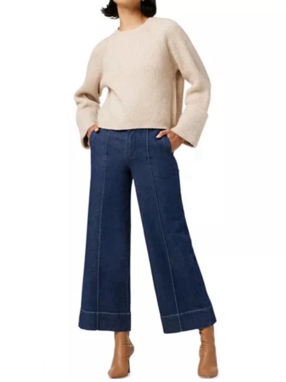 JOE'S JEANS Madison High Rise Wide Leg Jean Trouser size 27